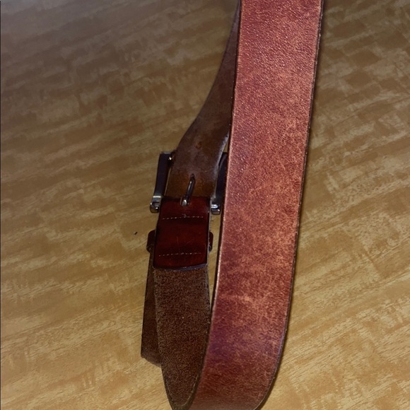 L.L. Bean Men's Brown Leather Belt size 38” / preowned - Picture 7 of 8